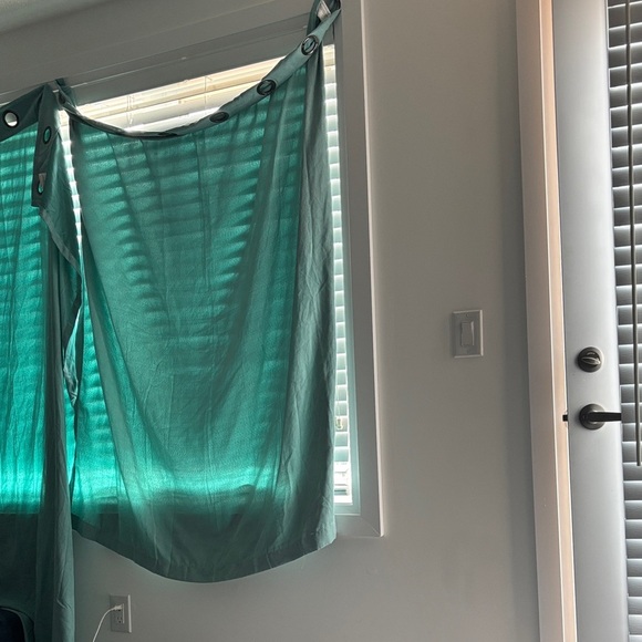 Bombay Turquoise Grommet Curtain - Picture 3 of 11